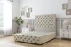 image 1 of Sloomy Watson Cream Plush Divan Bed Base 2 Drawers Foot-End With 26 Inch Strutted Headboard & 12 Inch Matching Footboard | Cream | Cream | King | 1