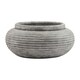 image 1 of Athena Round Ribbed Planter - Ceramic - L41 x W41 x H19 cm - White White