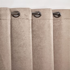 Metro Thermal Blackout Eyelet Curtains 168cm x 228cm Taupe Brown | Natural