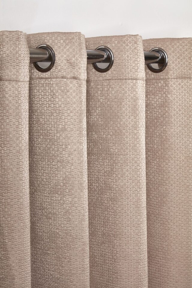 image 1 of Metro Thermal Blackout Eyelet Curtains 168cm x 228cm Taupe | Brown | Natural