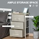 image 4 of HOMCOM 3-Tier Storage Dresser Tower with Adjustable Feet Steel Frame