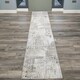 image 1 of KUKOON Grey Gold Metallic Distressed Abstract Runner Rug 60cm x 240cm | Grey