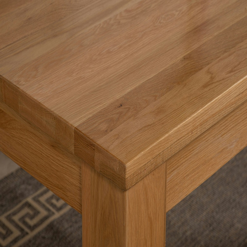 image 1 of Dakota Chunky Oak Dining Table - 222cm Brown | Oak