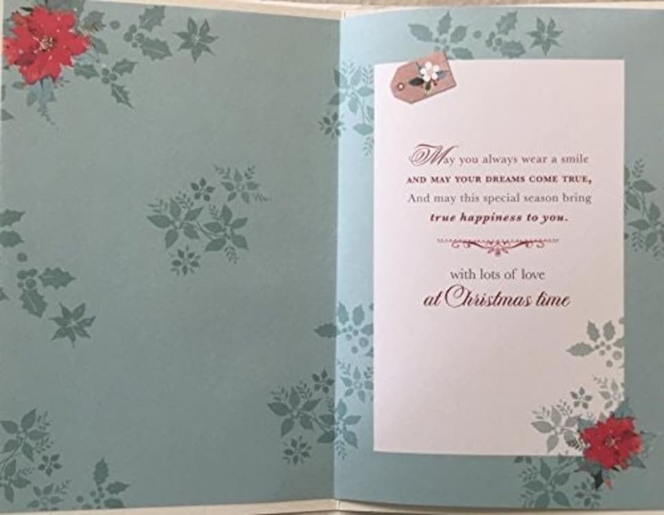 image 1 of TRADITIONAL SISTER-IN-LAW NICE VERSE GOLD FOIL CHRISTMAS GREETING CARD