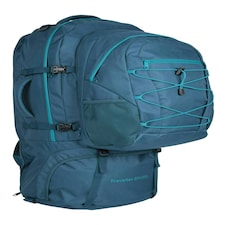 Mountain Warehouse Unisex Traveller 60 + 20L Rucksack Durable Sports Backpack Blue | Blues
