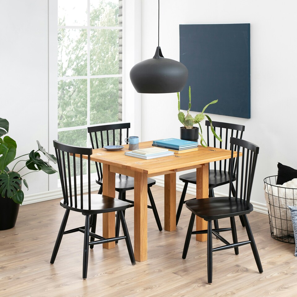 image 1 of Riano Dining Chairs in Black Set of 2