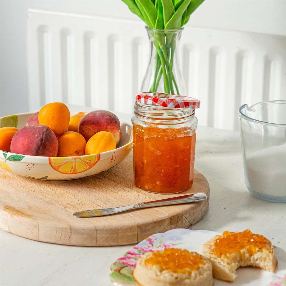 image 1 of Argon Tableware Glass Jam Jars with Lids - 450ml - Pack of 6