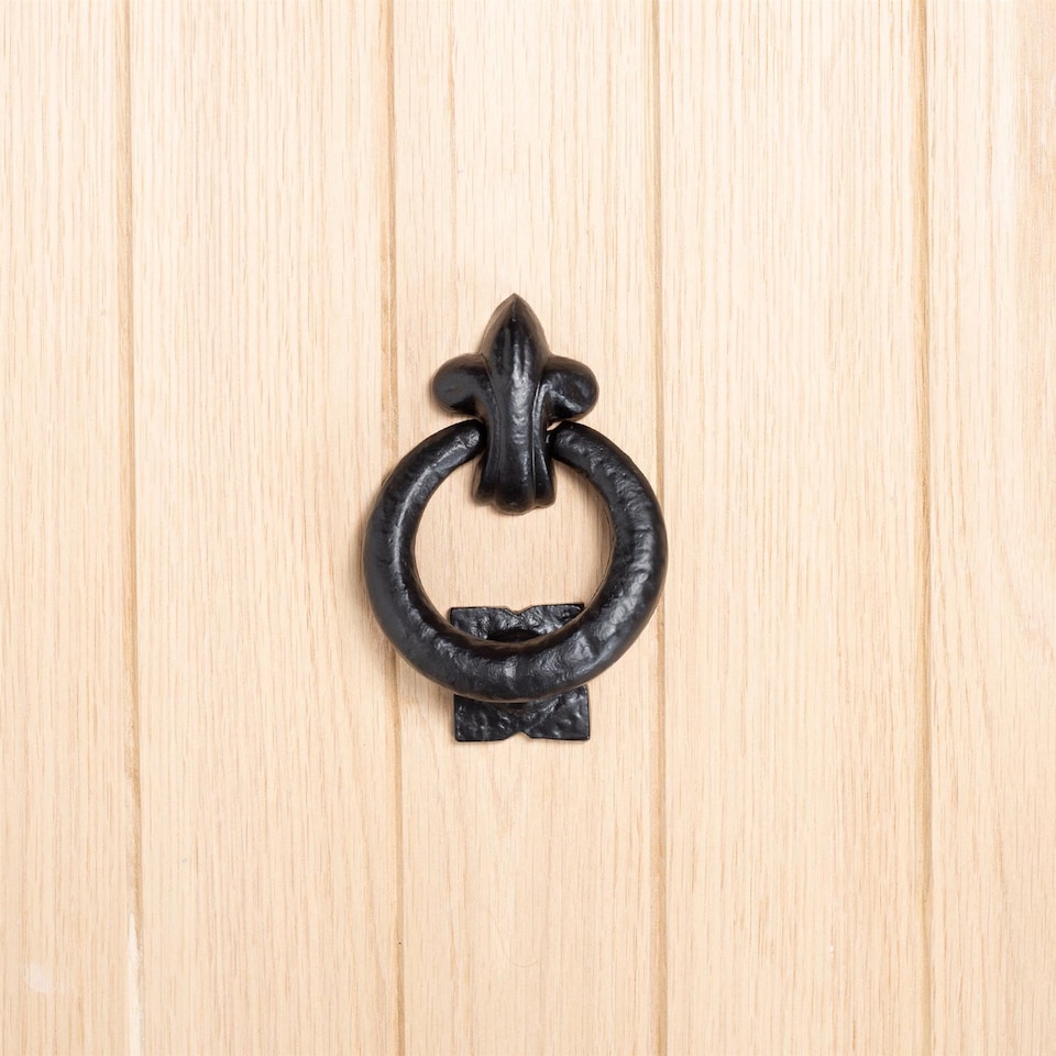 image 1 of Hammer & Tongs Fleur De Lis Door Knocker - H140mm - Black
