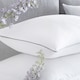 image 2 of Appletree 200TC Plain Dye Duvet Cover Set White with Silver Piping
