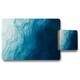 image 4 of abstract blue liquid fluid (Placemat & Coaster Set)