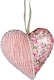 image 3 of 12cm Heart Baby Pink - 3Pcs Christmas Hanging Decorations