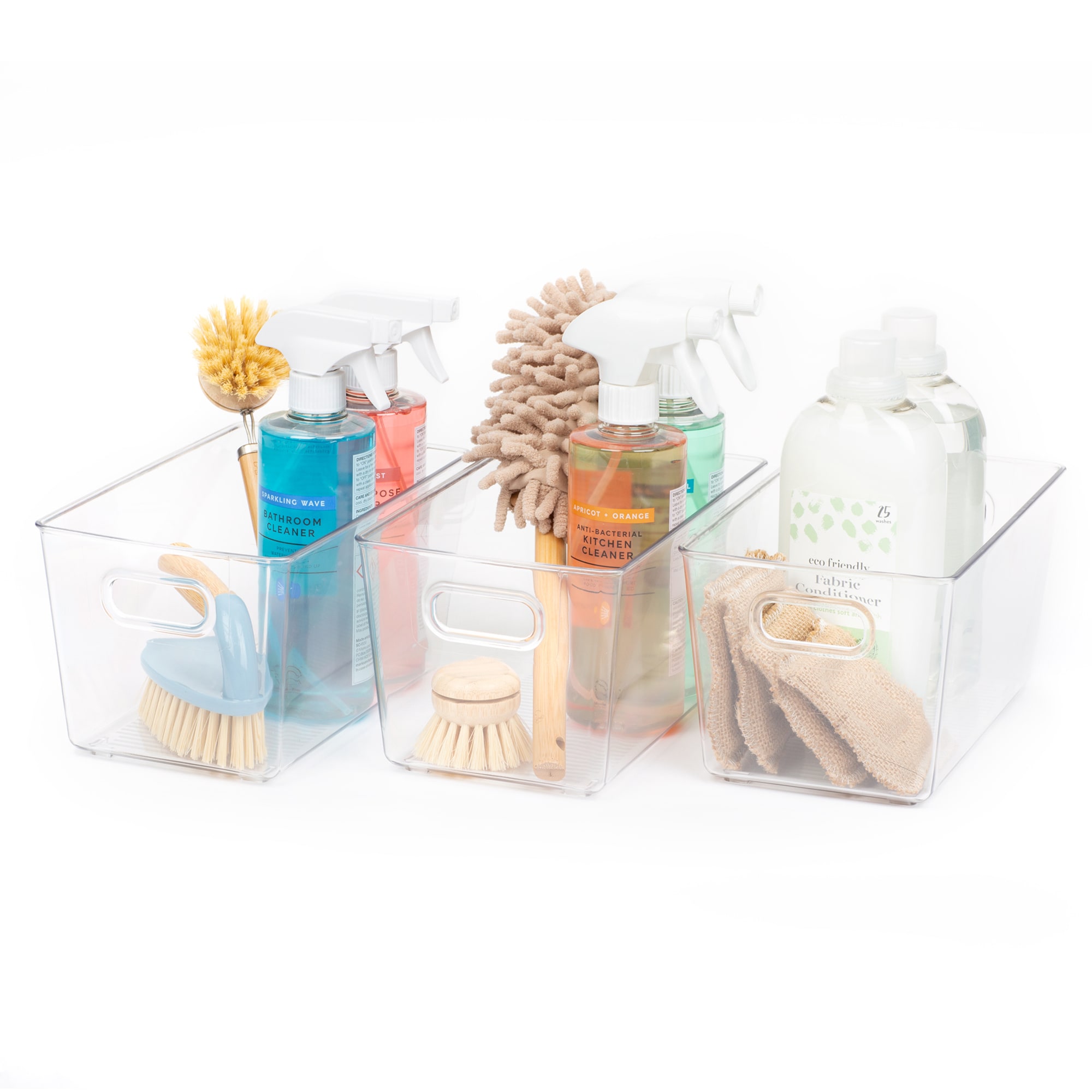 Clear Storage Tubs 3 Pack Medium