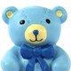 image 2 of Anniversary House Teddy Bear Cake Topper - Blue - One Size