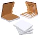 image 1 of 50 x 9" Pizza Boxes Plain White Postal Box Takeaway Style Boxes White