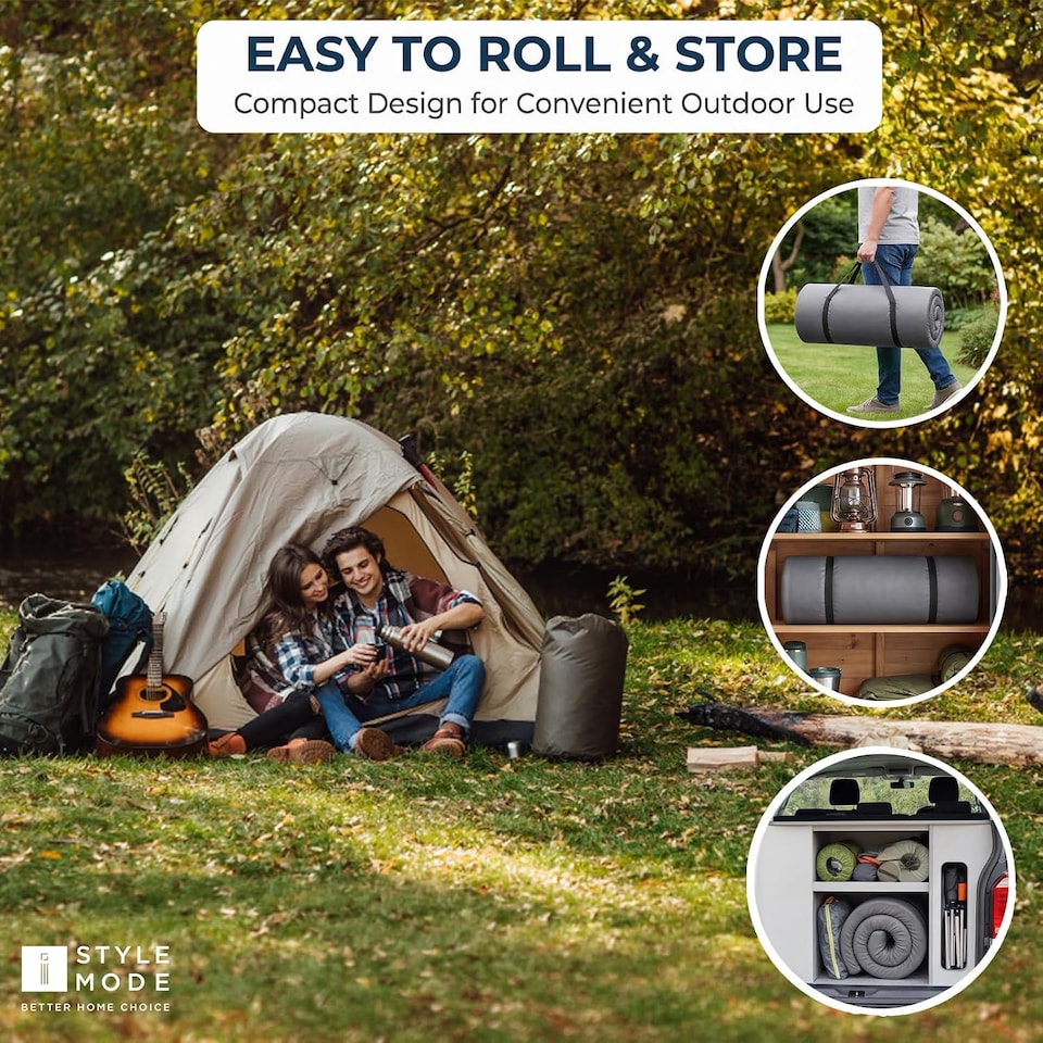 image 1 of Roll-Up Camping Mattress|Campervan Mattress Topper (190 × 75cm)