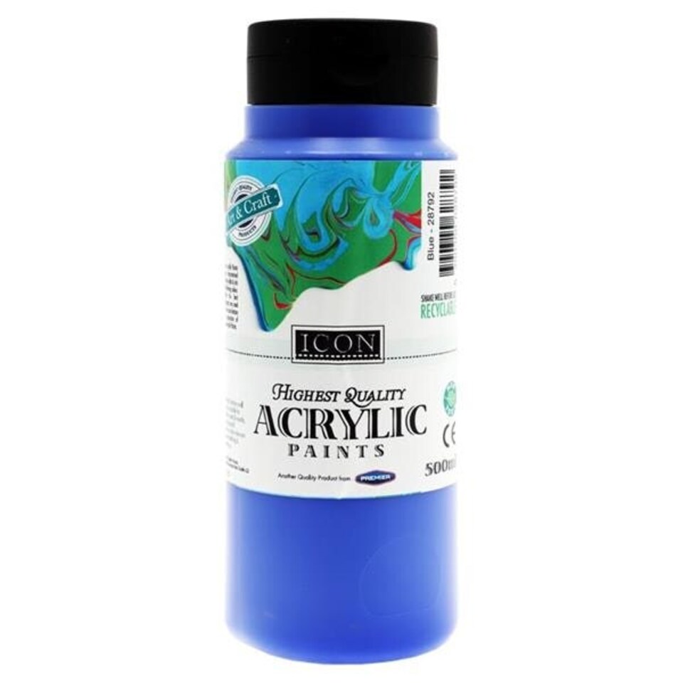 image 1 of Blue Acrylic Paint 500ml by Icon Art