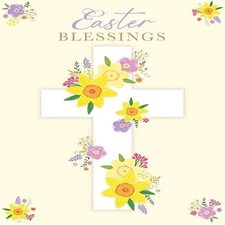 Words 'n' Wishes Religious Easter Card for Friends and Family, 17.6 x 12.7 cms, FSC Certified and Multi-Coloured