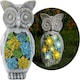 image 1 of Pack of 1 Solar Owl Garden Ornament Grey | One Size