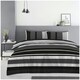 image 2 of VELVETIO Seth Complete Duvet Cover Set with Fitted Sheet Cosy Quilt Coverlet Grey | Single