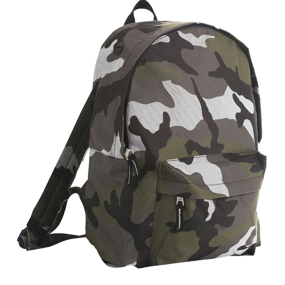 image 1 of SOLS Childrens/Kids Rider School Backpack - Camouflage - ONE