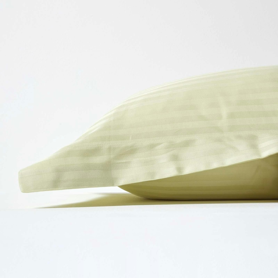 image 1 of Homescapes Sage Green Egyptian Cotton Ultrasoft Kingsize Oxford Pillowcase 330 TC
