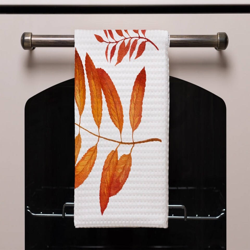 image 1 of Orange Autumn Leaves (Kitchen Towel)
