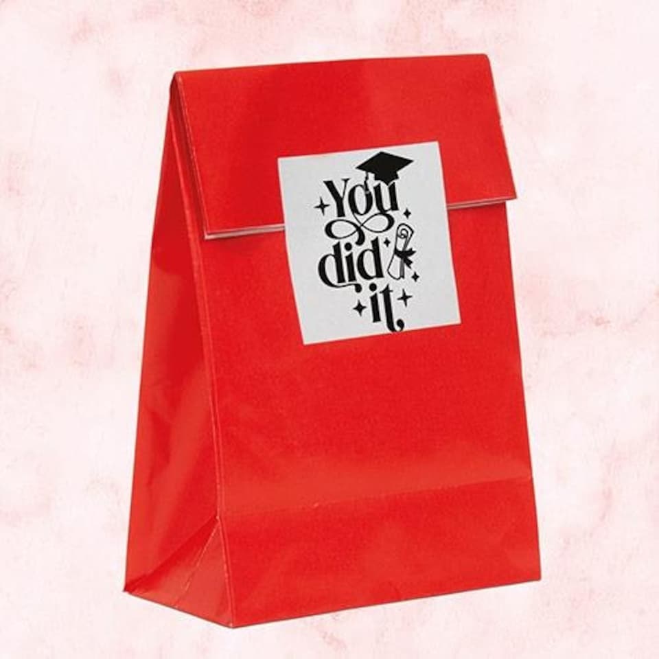 image 1 of Graduation You Did It Square Stickers 65mm - Sheet of 12