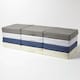 image 6 of Homescapes Navy Cotton Orthopaedic Foam 3 Seater Booster Cushion | Blue | Navy | 150 x 50 x 10 cm