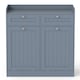 image 5 of COSTWAY Double Tilt-Out Laundry Hamper Cabinet Grey