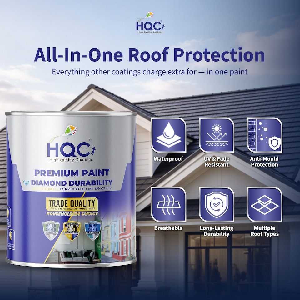 image 1 of HQC Roof Paint - Weatherproof & Durable Roof Protection - Terracota - 20L