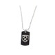 image 1 of West Ham United FC Stainless Steel Engraved Crest Dog Tag And Chain - Silver/Black - One Size