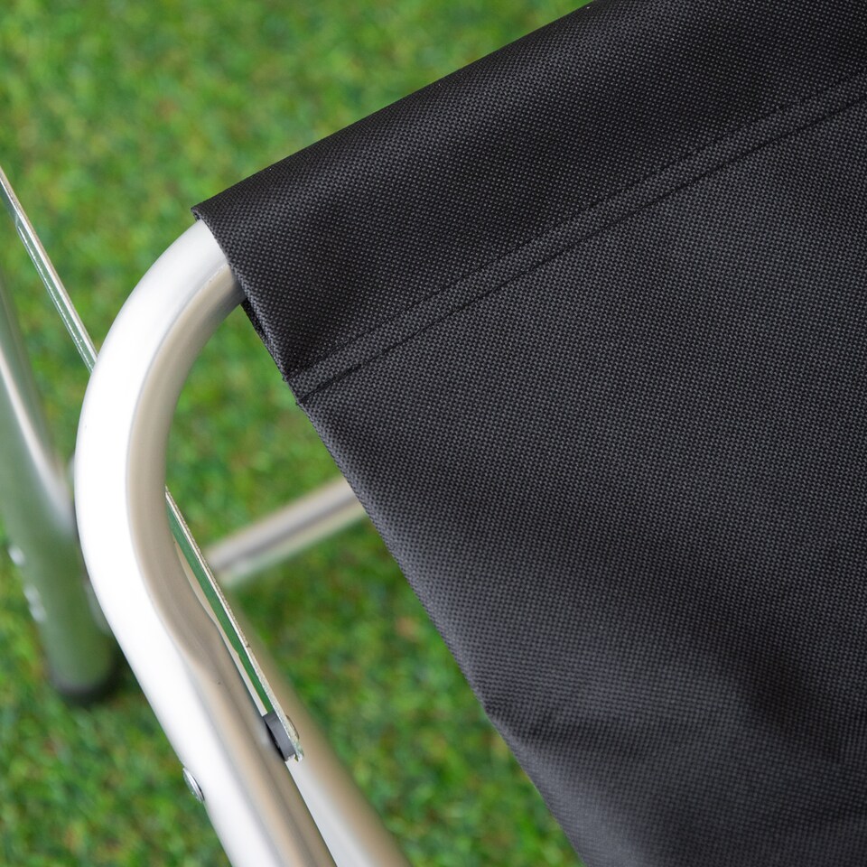 image 1 of Aluminium & Canvas Directors Garden. Camping Chair in Black
