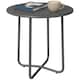image 1 of Outsunny Metal Garden Side Table, 48 cm Round Outdoor Table | Grey | Dark Grey | 48 x 48 x 51 cm