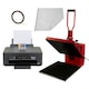 image 1 of PixMax T-Shirt Sublimation Heat Press Machine, 38cm x 38cm Clam, Red F2