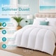 image 3 of Premium 1 Tog Summer Duvet Quilt - Lightweight Striped Microfibre, Breathable & Hypoallergenic