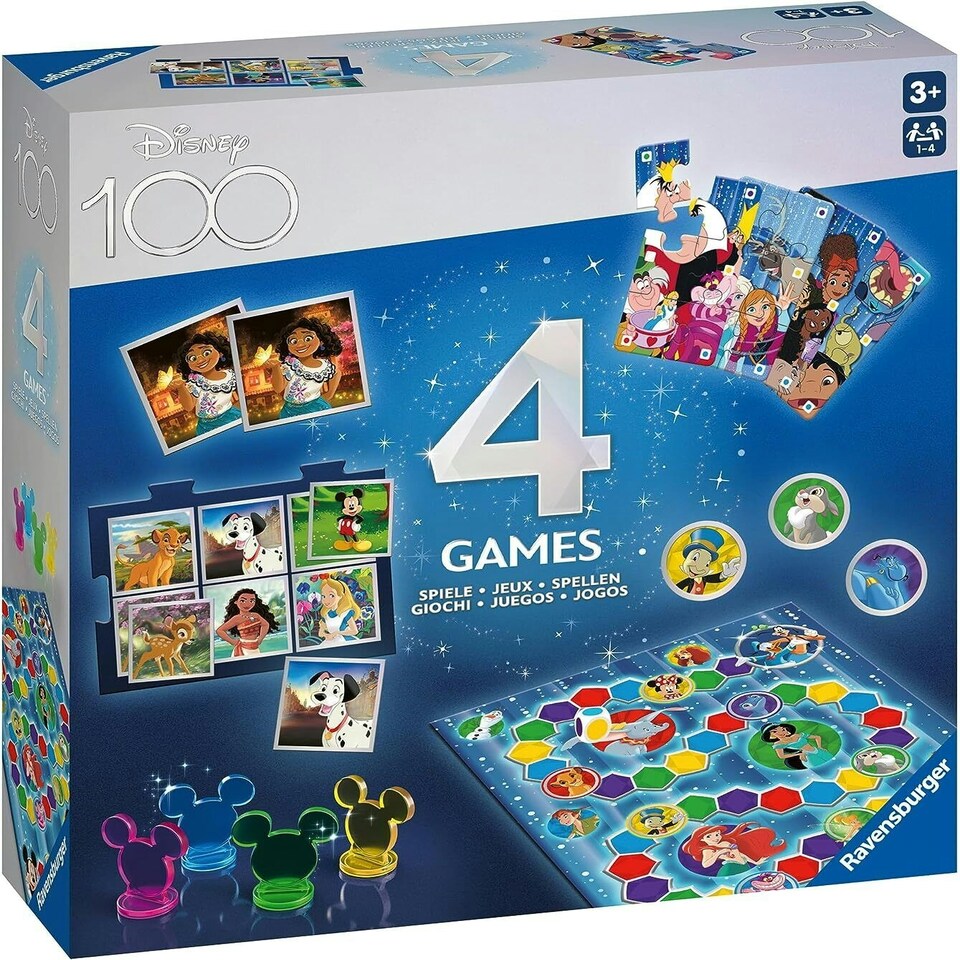 image 1 of Disney 100th Anniversary 4 in 1 Games