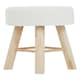 image 2 of Interiors By Premier Durable White Cotton Rope Stool, Stylish Kitchen Stool For Bedroom, Versatile Design Bar Stool For Guests