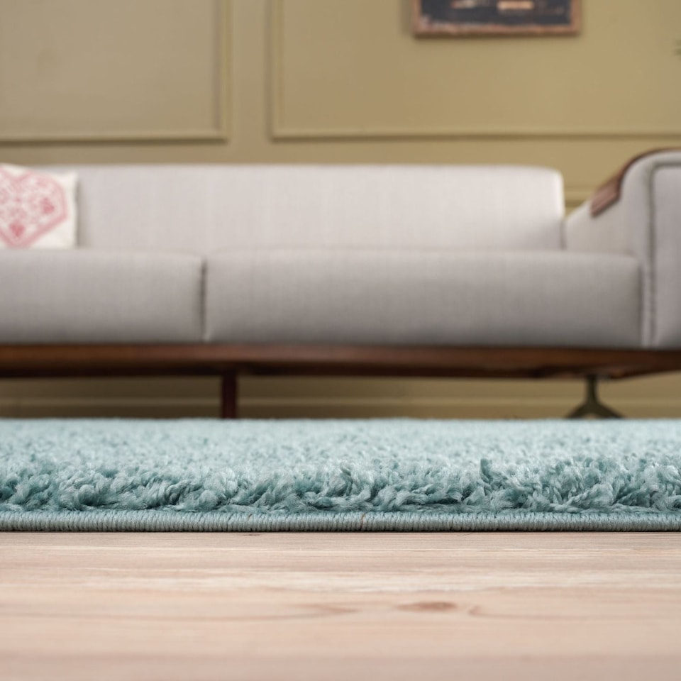 image 1 of The Rugs Myshaggy Collection Plain Soft High Pile Shaggy Floor Rugs and Runners Living Room Bedroom
