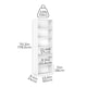 image 2 of Levede 6 Tier Wooden Bookshelf White Narrow Storage Organizer Unit | White | White