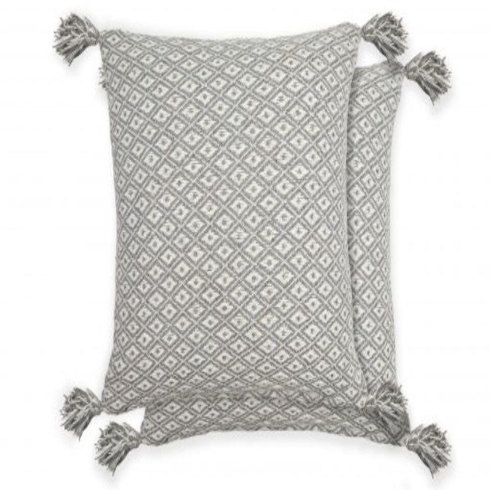 image 1 of Stockholm Cushion Cover 43cm x 43cm Grey Grey | Grey