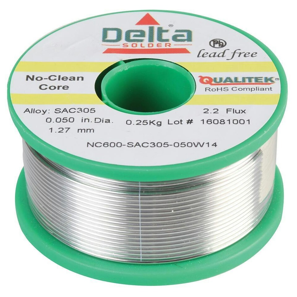 QUALITEK - Lead Free Solder Wire, 96.5/3/0.5, 1.2mm, 250g