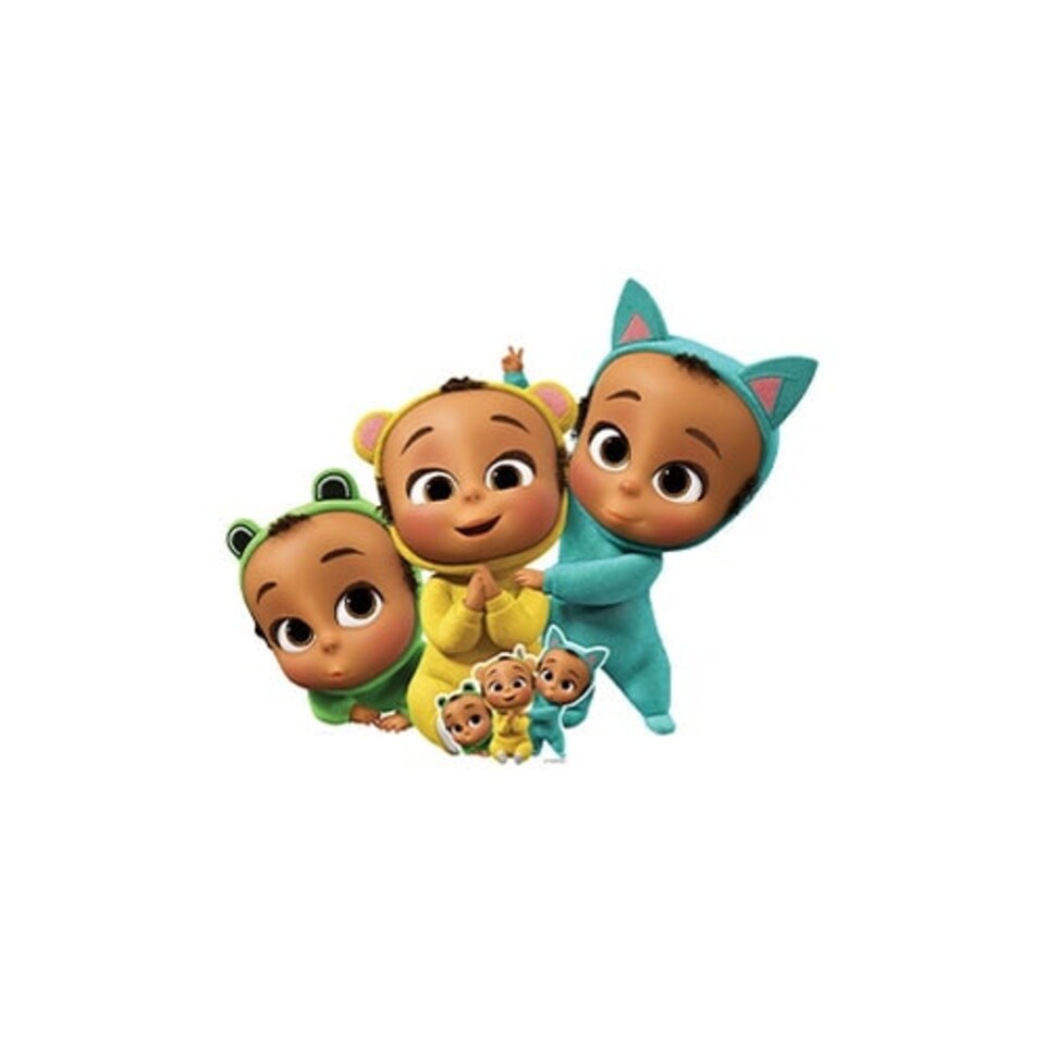 Boss Baby Triplets Fred, Rick & Frederick Lifesize Cardboard Cutout 122cm