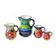image 5 of Verano Spanish Ceramics Classic Spanish Large Jug - 2L Red/Yellow Flower