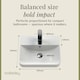 image 6 of Balterley Curve Modern Bathroom Floor Standing 1 Door Vanity Unit Basin | White | Gloss White