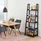 image 4 of Wally Bookcase with 5 Shelves in Black