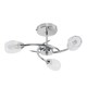 image 4 of ValueLights Modern Chrome 3 Way Ceiling Light With Frosted Glass Shades