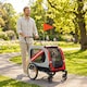image 8 of PawHut 2-In-1 Dog Bike Trailer Stroller w/ Universal Wheel Reflector Flag