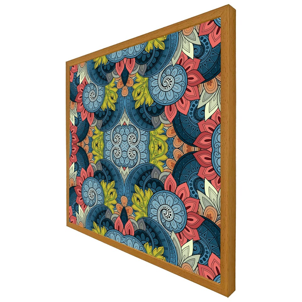 image 1 of Tribal pattern ethnic (Picture Frame) Brown | Oak | XL