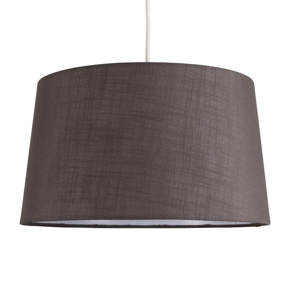 ValueLights Doretta Taper Grey Faux Linen Pendant Table Shade