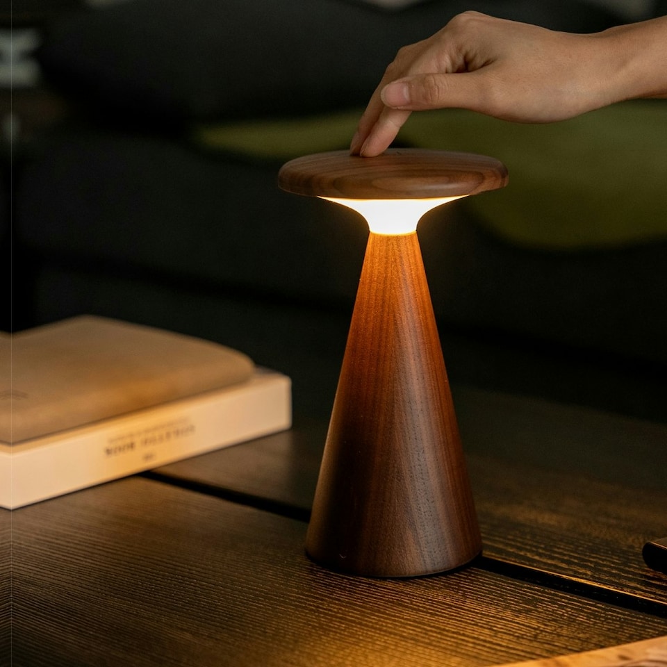 image 1 of Gingko Mini Sylva Table Lamp N/A | Walnut